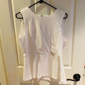 H&M white peplum top